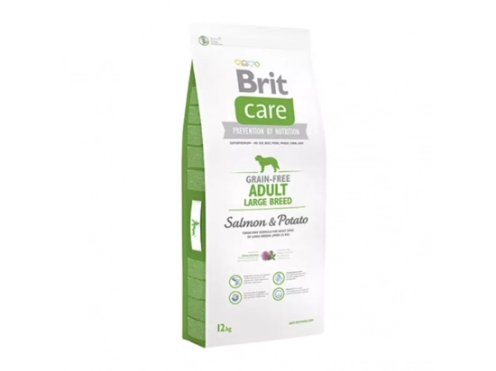 Фото - сухий корм Brit Care Grain-free Adult Large Breed Salmon & Potato Беззерновий корм для дорослих собак великих порід з лососем і картоплею