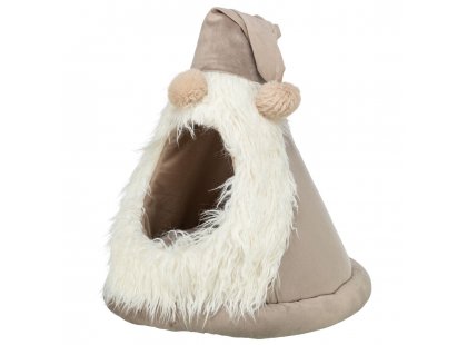 Фото 2 -  спальные места, лежаки, домики Trixie Cave Dwarf лежак-пещера для кошек РОЖДЕСТВЕНСКИЙ ГНОМ (927104)