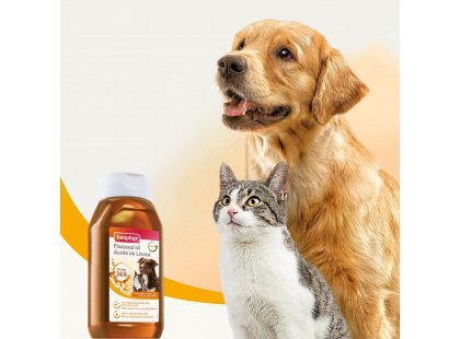 Фото 3 -  пищевые добавки Beaphar Flaxseed Oil льняное масло для собак и кошек