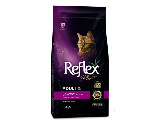 Фото - сухой корм Reflex Plus (Рефлекс Плюс) Adult Gourmet корм для привередливых кошек, с курицей