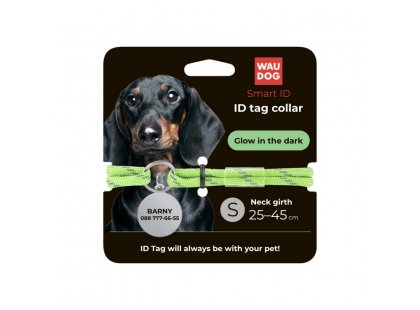 Фото - амуниция Collar WAUDOG Smart ID светящийся светоотражающий шнурок для адресника из паракорда, салатовый