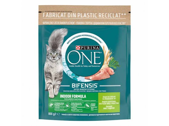 Фото - сухой корм Purina One (Пурина Ван) Indoor Bifensis корм для кошек, живущих в помещении ИНДЕЙКА