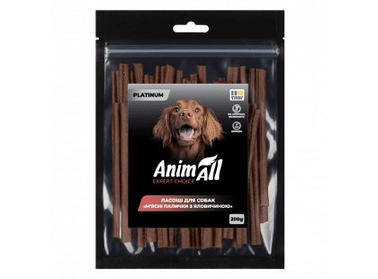 Фото 2 -  лакомства AnimAll Platinum лакомство для собак МЯСНЫЕ ПАЛОЧКИ С ГОВЯДИНОЙ