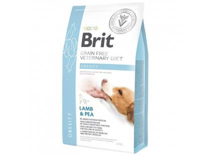 Фото - ветеринарные корма Brit Veterinary Diet Dog Grain Free Obesity Lamb & Pea беззерновой сухой корм для собак c избыточным весом ЯГНЕНОК и ГОРОХ