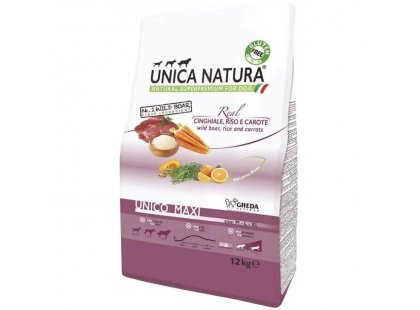 Фото - Gheda Unica Natura Unico Maxi Wild Boar, Rice and Carrots сухой корм для взрослых собак больших пород ДИКИЙ КАБАН, РИС И МОРКОВЬ сухой корм Gheda Unica Natura Unico Maxi Wild Boar, Rice and Carrots сухой корм для взрослых собак больших пород ДИКИЙ КАБАН, РИС И МОРКОВЬ
