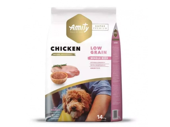 Фото - сухий корм Amity (Аміті) Super Premium Low Grain Adult Chicken сухий низькозерновий корм для дорослих собак усіх порід КУРКА