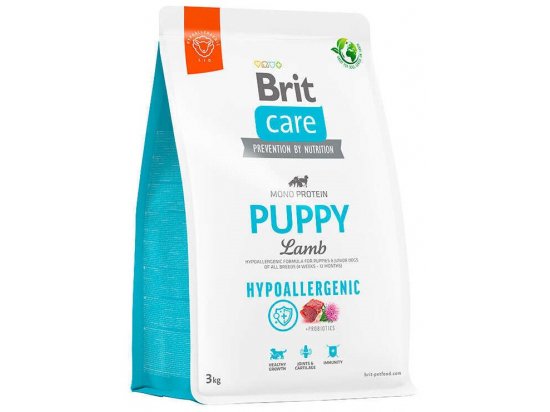 Фото - сухий корм Brit Care Dog Hypoallergenic Puppy Lamb гіпоалергенний сухий корм для цуценят ЯГНЯ