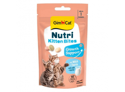 Фото - GimCat Nutri Kitten Bites Growth Support вітаміни для кошенят МОЛОКО ТА ТАУРИН вітаміни та мінерали GimCat Nutri Kitten Bites Growth Support вітаміни для кошенят МОЛОКО ТА ТАУРИН