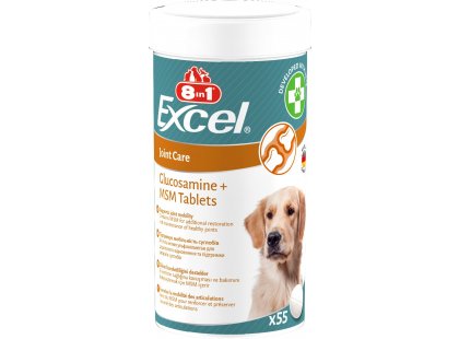 Фото 2 -  хондропротекторы 8in1 (8в1) EXCEL GLUCOSAMIN & MSM (ЕКСЕЛЬ ГЛЮКОЗАМИН И МСМ) пищевая добавка для собак