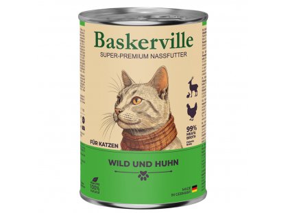 Фото - Baskerville (Баскервиль) ОЛЕНИНА-КУРИЦА - консервы для кошек влажный корм (консервы) Baskerville (Баскервиль) ОЛЕНИНА-КУРИЦА - консервы для кошек