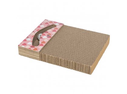 Фото 3 -  дряпалки, з будиночками Trixie Кігтеточка з картону до дня Св. Валентина з м'ячиками, рожева