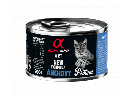 Фото - вологий корм (консерви) Alpha Spirit (Альфа Спіріт) Wet Anchovy Protein повнораціонний вологий корм для котів АНЧОУСИ