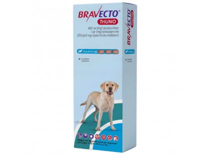 Фото 2 -  от блох и клещей Bravecto (Бравекто) TRIUNO жевательные таблетки от блох, клещей и гельминтов для собак