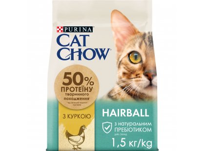 Фото - сухий корм Cat Chow (Кет Чау) Hairball Control (ХЕРБОЛ) Корм для кішок контроль утворення грудок шерсті в шлунку