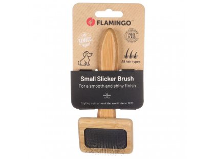 Фото - фурминаторы, пуходерки Flamingo (Фламинго) Slicker Brush Bamboo щетка-пуходерка деревянная для собак