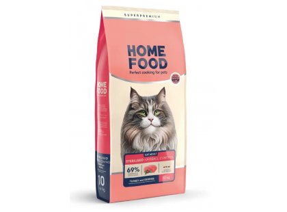 Фото - сухий корм Home Food (Хоум Фуд) Cat Adult Hairball Control For Sterilised Turkey корм для котів для виведення шерсті зі шлунка ІДИЧКА ТА ЯГОДИ