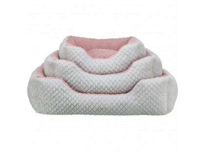 Фото 4 -  лежаки, матраси, килимки та будиночки Trixie Kaline Mio лежак для собак і котів, сірий/рожевий