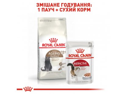 Фото - сухий корм Royal Canin AGEING STERILISED 12+ (СТЕРИЛІЗЕД 12+) корм для кішок старше 12 років