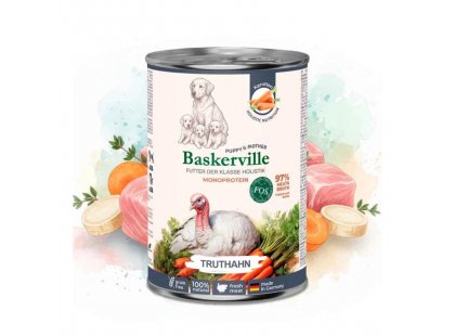 Фото 3 -  вологий корм (консерви) Baskerville Holistic Puppy & Mother консерви для цуценят і вагітних собак ІНДИЧКА