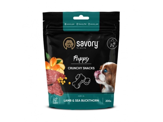 Фото - ласощі Savory (Сейворі) Puppy Lamb & Sea Buckthorn ласощі для здорового росту цуценят ЯГНЯ та ОБЛІПИХА