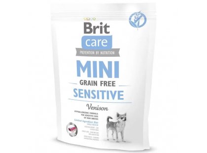 Фото - сухий корм Brit Care Dog Grain Free Mini Sensitive Venison беззерновий сухий корм для собак міні порід із чутливим травленням ОЛЕНИНА