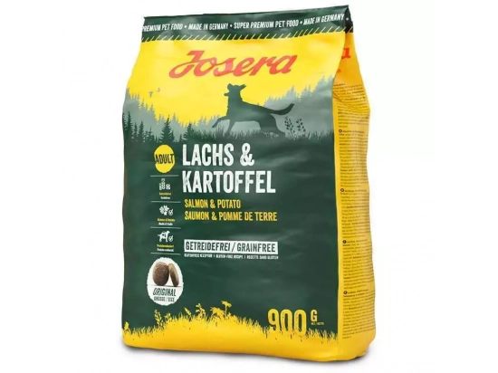 Фото - сухой корм Josera (Йозера) Lachs & Kartoffel сухой беззерновой корм для взрослых собак ЛОСОСЬ И КАРТОФЕЛЬ