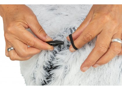 Фото 3 -  іграшки Trixie Harvey ігровий тунель для котів плюшевий, сірий (42983)