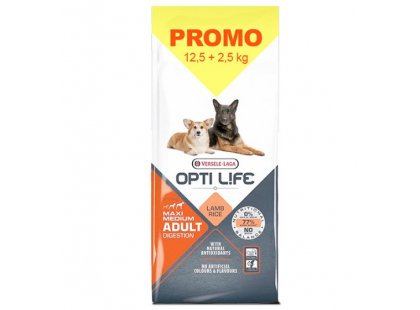Фото - Opti Life Adult Digestion Medium & Maxi Lamb & Rice сухой корм для собак средних и крупных пород с чувствительным пищеварением ЯГНЕНОК и РИС сухой корм Opti Life Adult Digestion Medium & Maxi Lamb & Rice сухой корм для собак средних и крупных пород с чувствительным пищеварением ЯГНЕНОК и РИС
