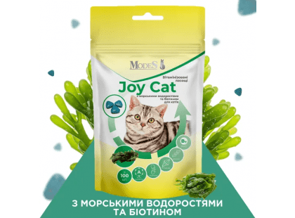 Фото 3 -  ласощі Modes Joy Cat вітамінізовані ласощі для котів МОРСЬКІ ВОДОРОСТІ та БІОТИН