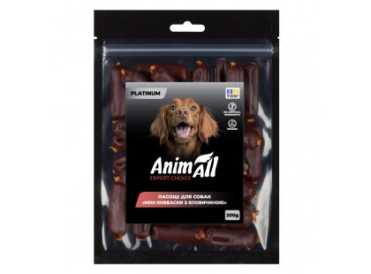 Фото 2 -  лакомства AnimAll Platinum лакомство для собак МИНИ КОЛБАСКИ З ГОВЯДИНОЙ