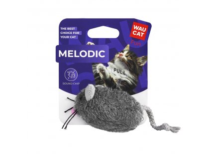 Фото 2 -  іграшки Collar WAUCAT Fun Melodic іграшка зі звуковим чіпом для котів МИШКА, сірий