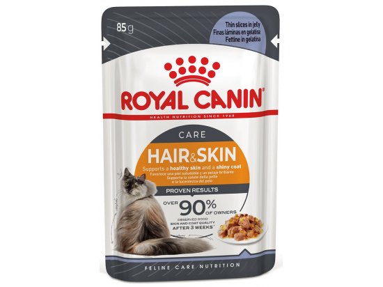 Фото - влажный корм (консервы) Royal Canin HAIR & SKIN Care in JELLY корм для кошек