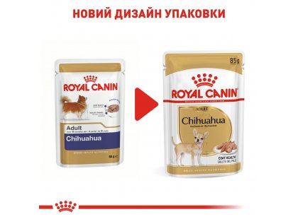 Фото 3 -  вологий корм (консерви) Royal Canin CHIHUAHUA ADULT (ЧИХУАХУА ЕДАЛТ) вологий корм для собак від 8 місяців