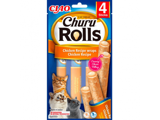 Фото - ласощі Inaba Cat Churu Rolls Chicken ласощі для котів роли КУРКА