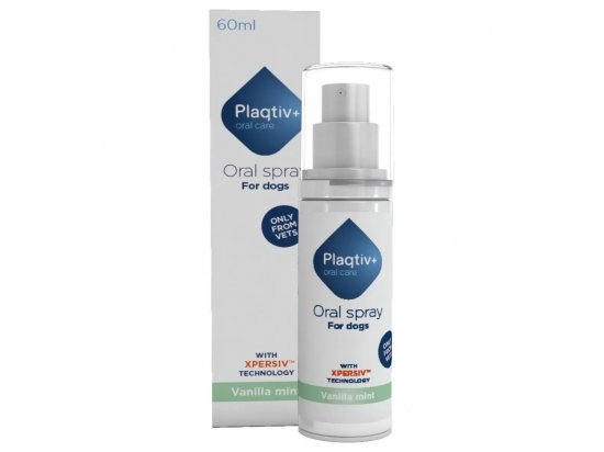 Фото - для зубів та пащі Plaqtiv+ Oral Care Oral Spray Vanilla Mint спрей для догляду за ротовою порожниною собак