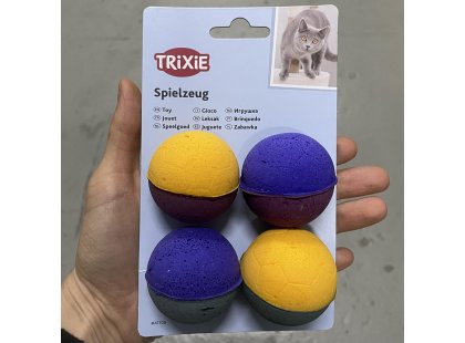 Фото 2 -  іграшки Trixie Набір м'ячиків поролонових - іграшка для котів