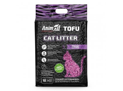 Фото 2 -  наполнители AnimAll TOFU (ТОФУ) СОЕВЫЙ наполнитель в туалет для кошек ЛАВАНДА