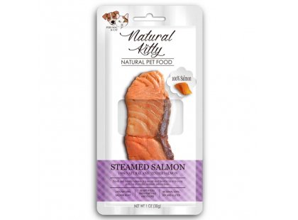 Фото - Natural Kitty Steamed Salmon ласощі для котів і собак ШМАТКИ ЛОСОСЯ НА ПАРУ ласощі Natural Kitty Steamed Salmon ласощі для котів і собак ШМАТКИ ЛОСОСЯ НА ПАРУ