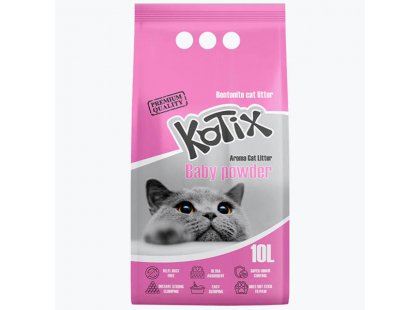 Фото 2 -  наповнювачі Kotix Baby Powder бентонітовий наповнювач для котячого туалету ДИТЯЧА ПРИСИПКА, рожеві гранули