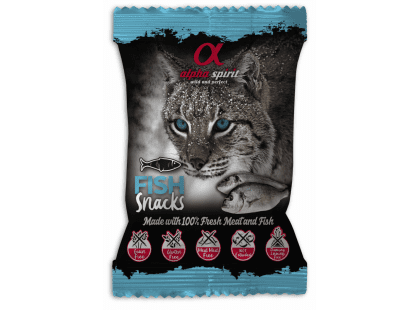 Фото - лакомства Alpha Spirit CAT SNACKS FISH полувлажные лакомство для кошек, кубики РЫБА