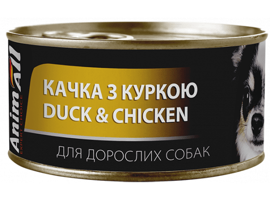 Фото - AnimAll Duck & Chicken вологий корм для собак КАЧКА і КУРКА в желе вологий корм (консерви) AnimAll Duck & Chicken вологий корм для собак КАЧКА і КУРКА в желе