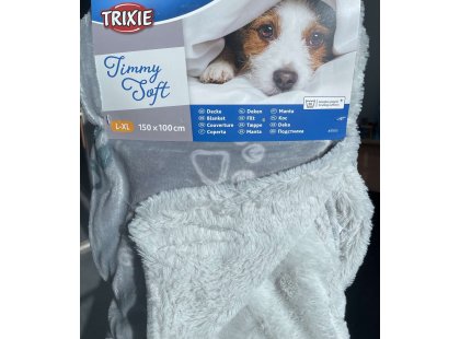 Фото 3 -  лежаки, матраси, килимки та будиночки Trixie Jimmy плюшева ковдра для котів і собак, світло-сіра