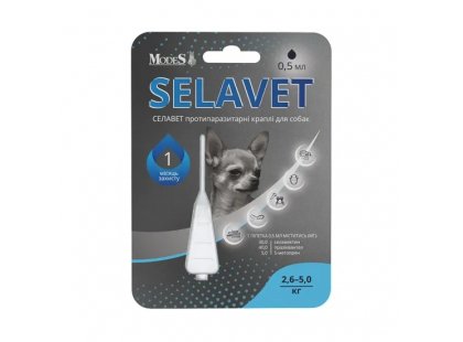 Фото - Modes Selavet капли на холку от блох, клещей и гельминтов для собак от блох и клещей Modes Selavet капли на холку от блох, клещей и гельминтов для собак