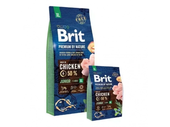 Фото - сухий корм Brit Premium Junior Extra Large XL Chicken сухий корм для цуценят та молодих собак гігантських порід КУРКА