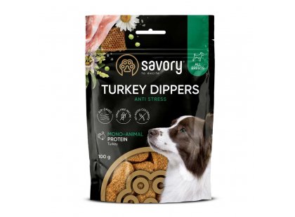 Фото - Savory Monoprotein Turkey Dippers Anti Stress монопротеиновое лакомство для собак антистресс ИНДЕЙКА лакомства Savory Monoprotein Turkey Dippers Anti Stress монопротеиновое лакомство для собак антистресс ИНДЕЙКА