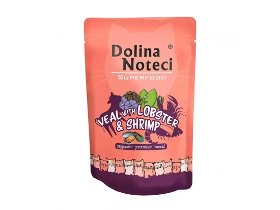 Фото - Dolina Noteci (Долина Нотечі) Superfood вологий корм для котів ТЕЛЯТИНА, ЛОБСТЕР І КРЕВЕТКА вологий корм (консерви) Dolina Noteci (Долина Нотечі) Superfood вологий корм для котів ТЕЛЯТИНА, ЛОБСТЕР І КРЕВЕТКА