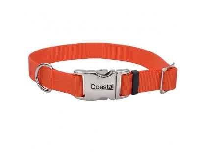 Фото - Coastal Metal Buckle ошейник для собак, апельсиновый амуниция Coastal Metal Buckle ошейник для собак, апельсиновый