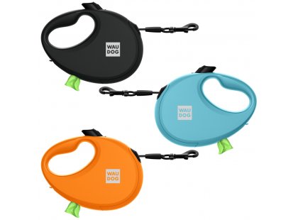 Фото 4 -  рулетки WAUDOG R-leash поводок рулетка с контейнером для пакетов, светоотражающая лента, оранжевый