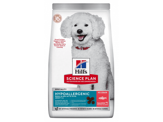 Фото - сухий корм Hill's Science Plan Adult Small & Mini Dog Hypoallergenic сухий гіпоалергенний корм для собак дрібних порід ЛОСОСЬ