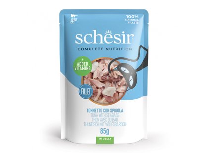 Фото - Schesir (Шезір) консерви для кішок Тунець з окунем вологий корм (консерви) Schesir (Шезір) консерви для кішок Тунець з окунем